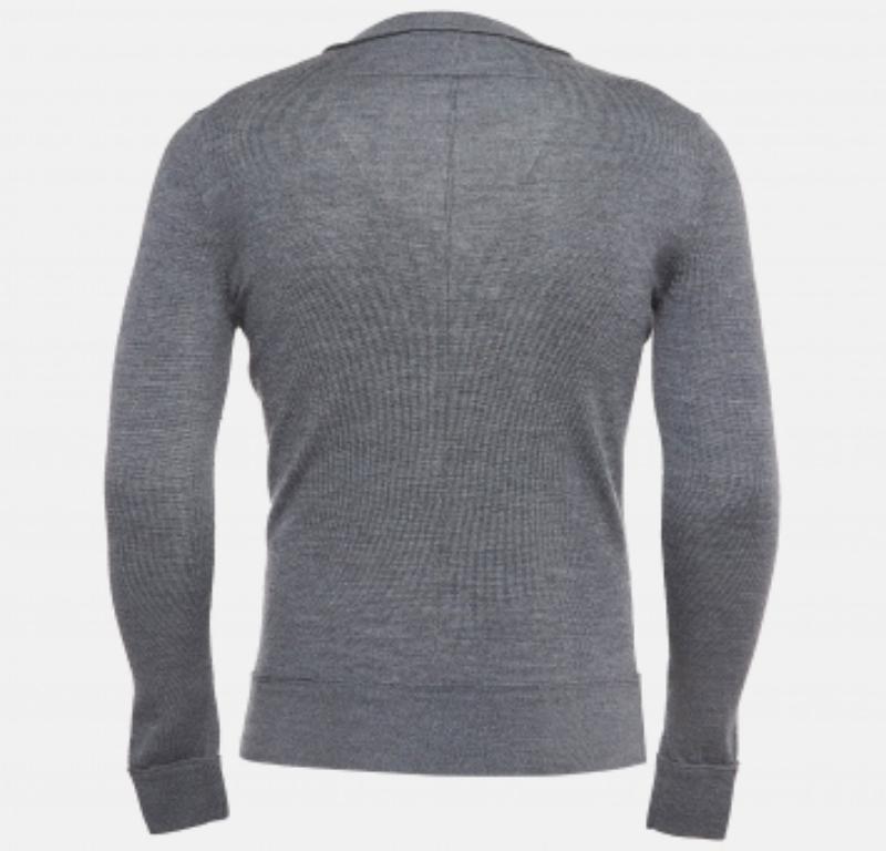 Givenchy Grau Bestickte Wolle Strick Sweatshirt XS Herren im Angebot