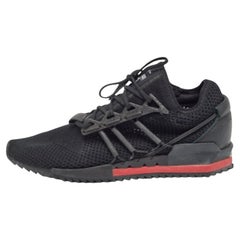 Adidas Y-3 Knit Stoff und Leder Harigane Schwarz Chili Pepper Turnschuhe Größe 42