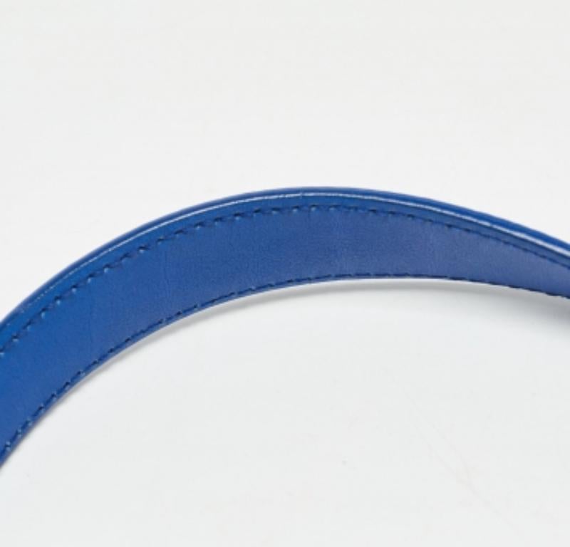 Mini fourre-tout Ricky en cuir bleu Ralph Lauren en vente 2