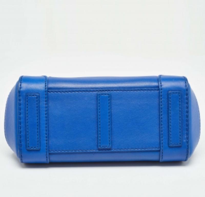 Mini fourre-tout Ricky en cuir bleu Ralph Lauren en vente 5
