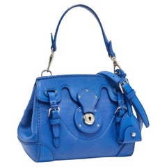 Ralph Lauren Blue Leather Mini Ricky Tote