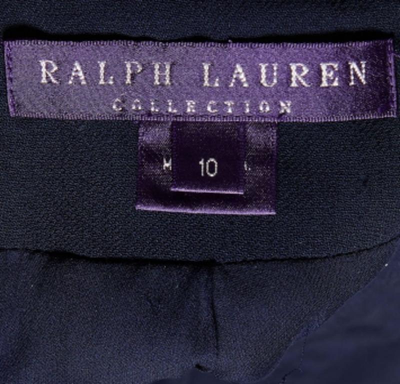 Ralph Lauren Cappotto doppio petto in lana blu navy L. In condizioni buone in vendita a Dubai, Al Qouz 2