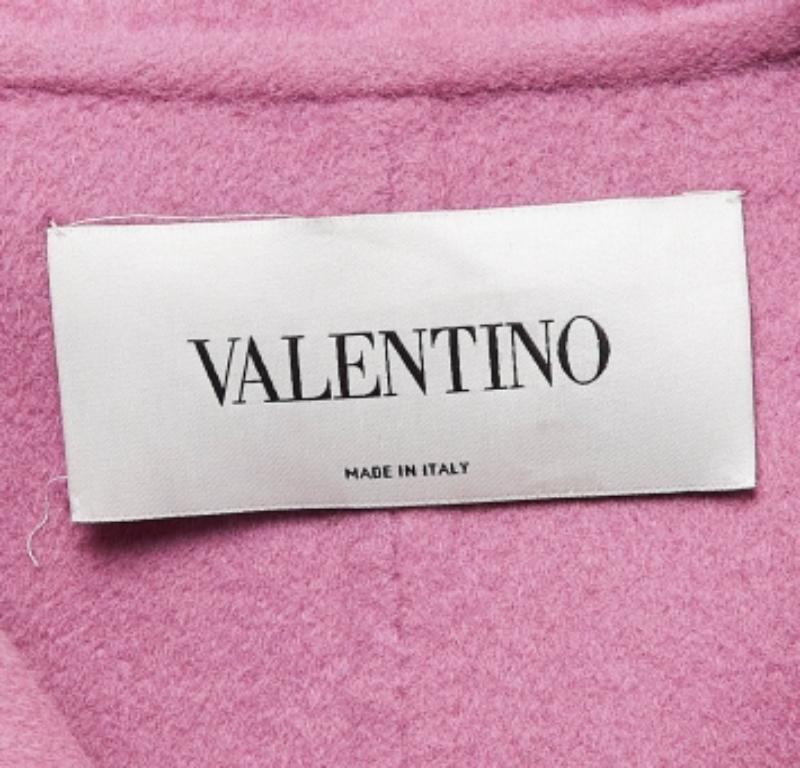Valentino Cappotto lungo doppiopetto in lana rosa L.L.A. In condizioni buone in vendita a Dubai, Al Qouz 2