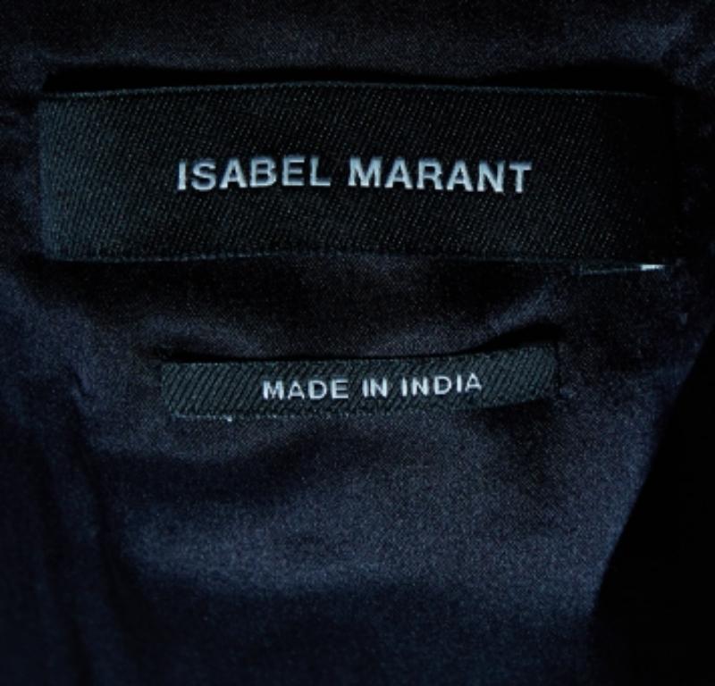 Nero Isabel Marant - Top a maniche intere in velluto nero S in vendita