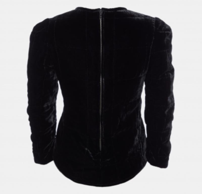 Isabel Marant - Top a maniche intere in velluto nero S In condizioni buone in vendita a Dubai, Al Qouz 2