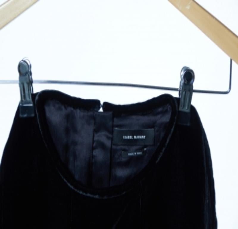 Isabel Marant - Top a maniche intere in velluto nero S in vendita 1