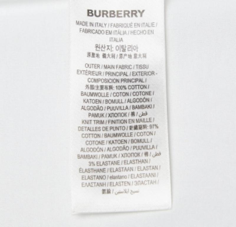 Burberry Camiseta de algodón con estampado de elefante blanco XXS Gris en venta