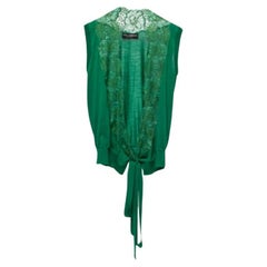 Dolce & Gabbana Greene & Greene Greene & Greene con rifiniture in pizzo e top senza maniche L
