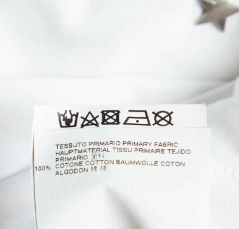 De las mujeres Just Cavalli Camiseta blanca de punto de algodón con tachuelas de estrella M en venta