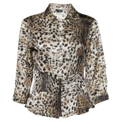 Just Cavalli Camisa Fil Coupe Beige Estampada Animales M