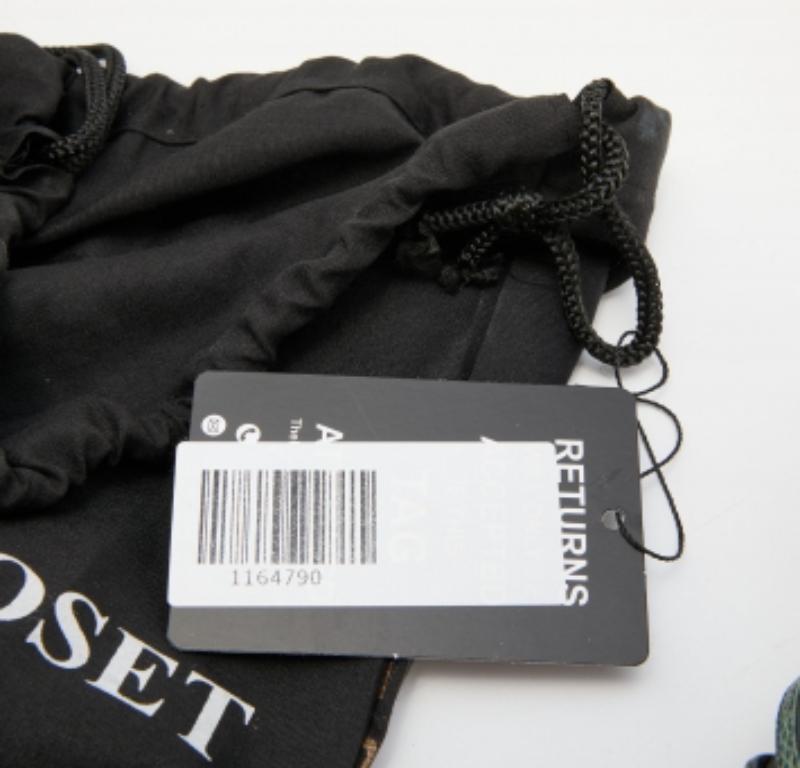 Yves Saint Laurent Sandales à plateforme en lézard vert/noir Taille 38.5 en vente 4