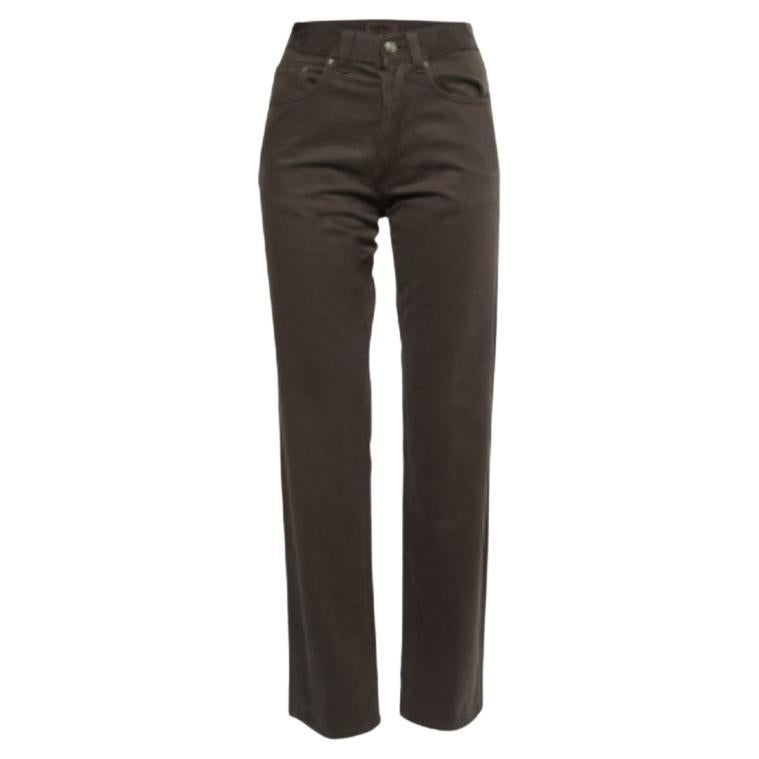 Versace Jeans Couture Vaqueros marrones de talle alto M Cintura 28"