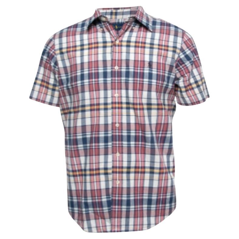 Polo Ralph Lauren Camisa de algodón a cuadros multicolor de media manga M