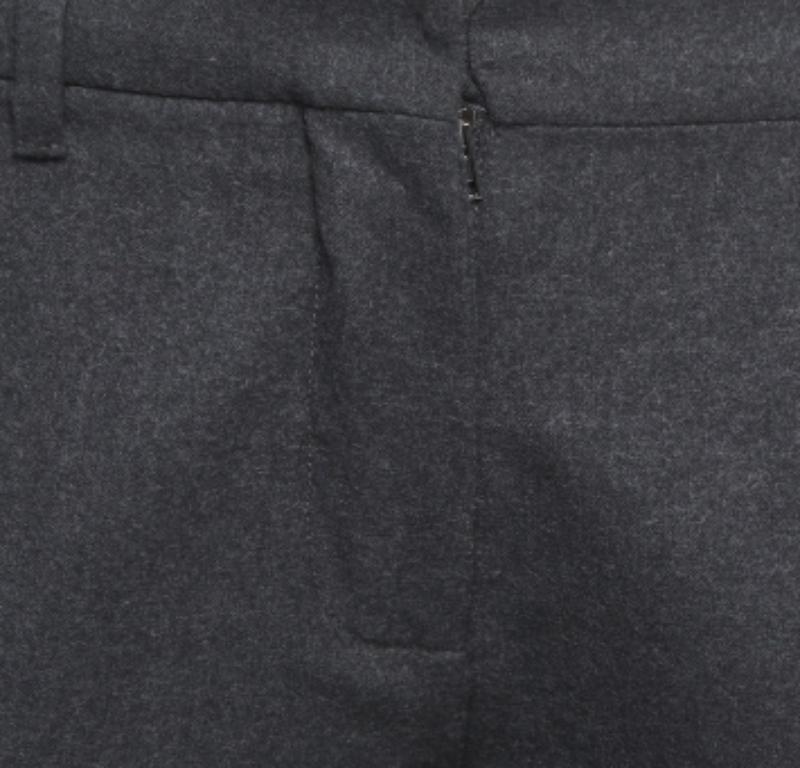 Miu Miu Grey Wool Regular Fit Cropped Pants S Pour femmes en vente