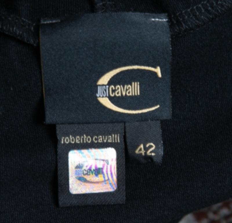Just Cavalli Nero  Top in cotone stampato M In condizioni buone in vendita a Dubai, Al Qouz 2