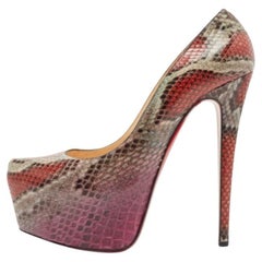 Christian Louboutin Multicolor Python Daffodile Pumps Size 41