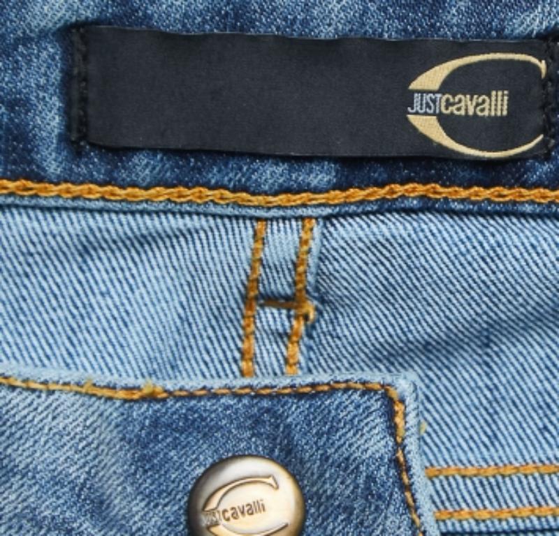 Just Cavalli Jeans a gamba dritta in denim blu chiaro M Vita 28 In condizioni buone in vendita a Dubai, Al Qouz 2