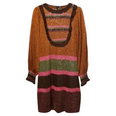 Just Cavalli: abito midi con maniche a palloncino in maglia lurex multicolore M. I.