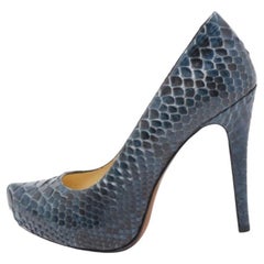 Alexandre Birman Two Tone Python Platform Pumps Size 37
