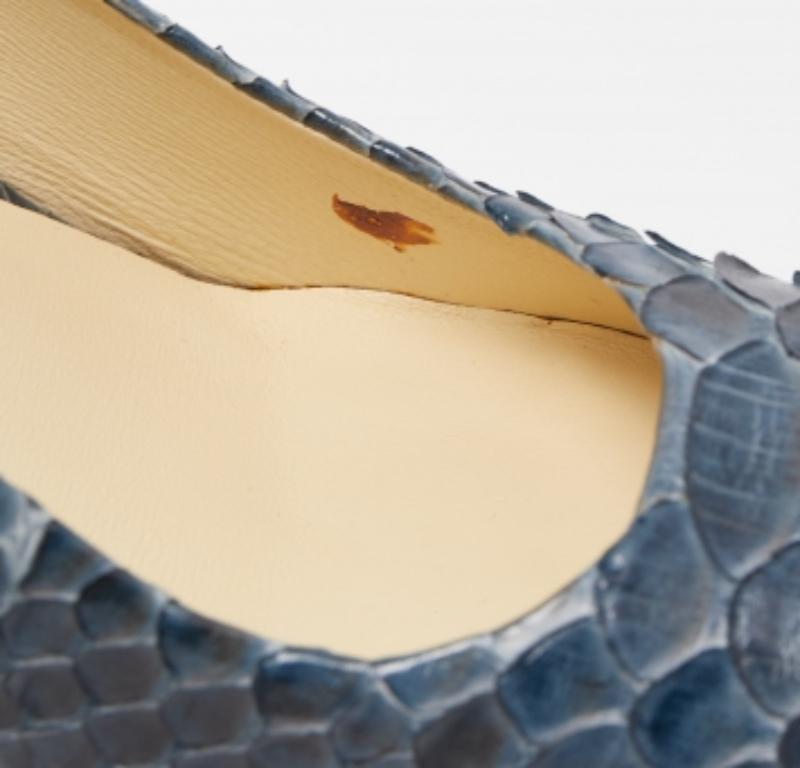 Alexandre Birman Two Tone Python Platform Pumps Size 37 For Sale 1