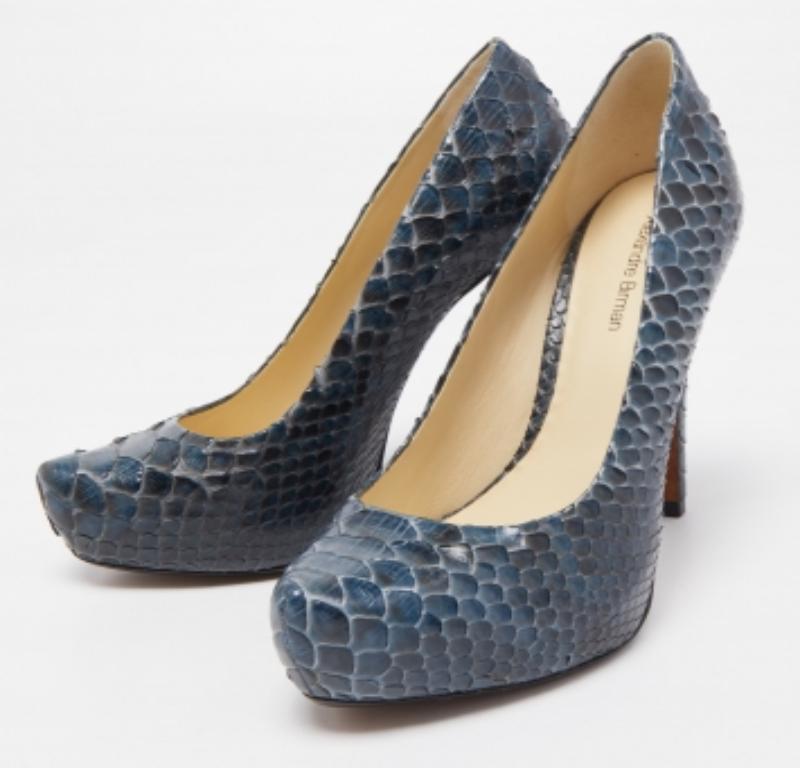 Alexandre Birman Two Tone Python Platform Pumps Size 37 For Sale 4