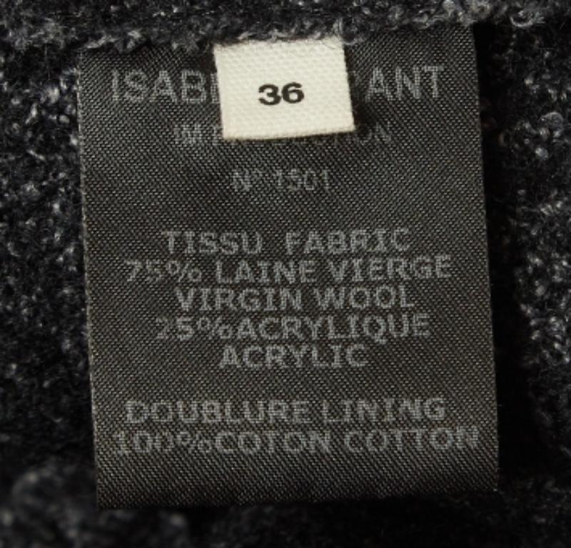 Isabel Marant Etoile Cardigan en tweed de laine gris XS Bon état - En vente à Dubai, Al Qouz 2