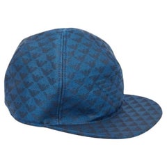 Emporio ARMANI Gorra de béisbol de lona con monograma azul S