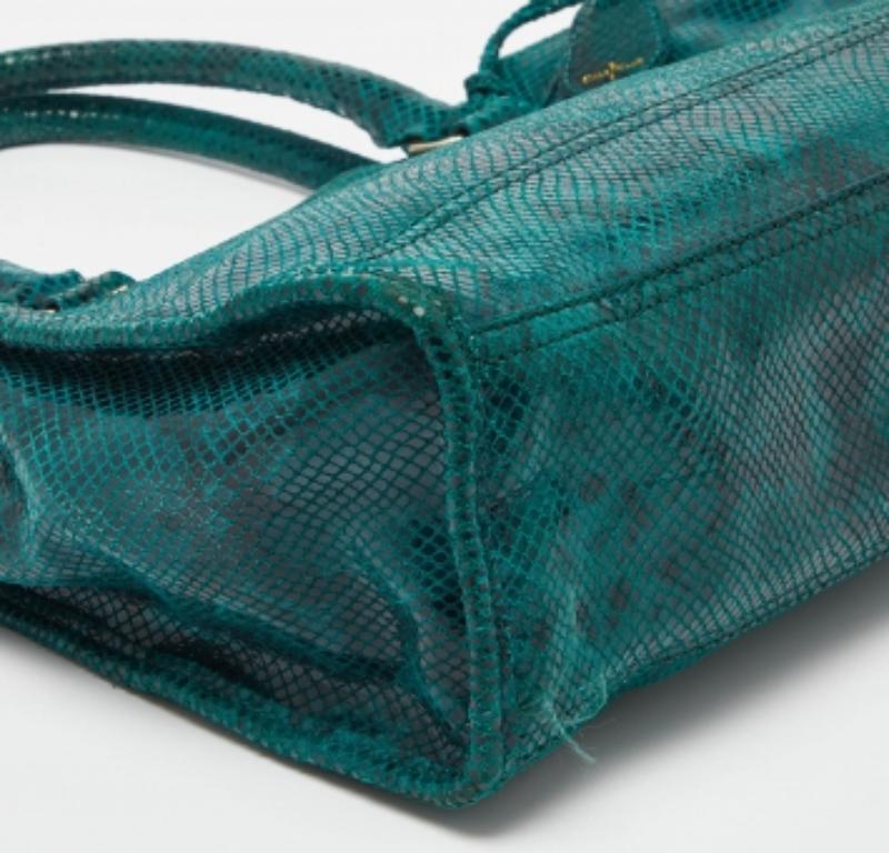 Cole Haan Greene & Greene & Greene Tote in pelle goffrata In condizioni discrete in vendita a Dubai, Al Qouz 2