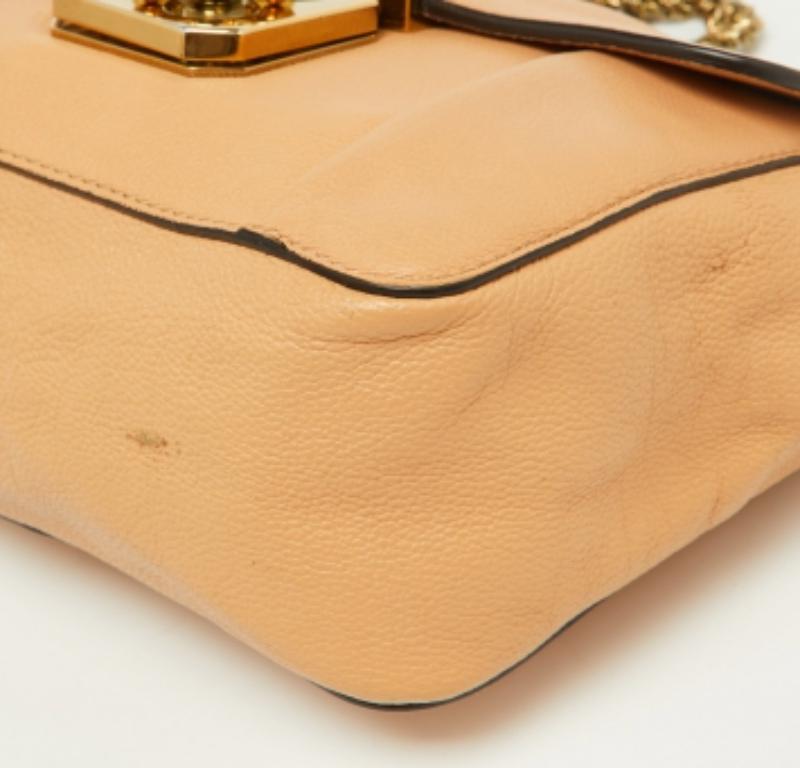 Chloe Beige Leder Kleine Elsie Umhängetasche Damen im Angebot