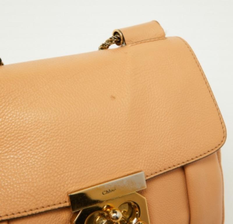 Chloe Beige Leder Kleine Elsie Umhängetasche im Angebot 1