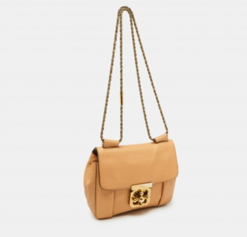 Chloe Beige Leder Kleine Elsie Umhängetasche im Angebot 4