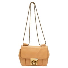 Bolso de hombro pequeño Elsie de piel beige de Chloe