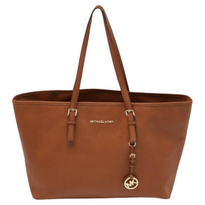 MICHAEL Michael Kors Braunes Leder Jet Set  Shopper Tote