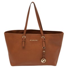 MICHAEL Michael Kors Braunes Leder Jet Set  Shopper Tote