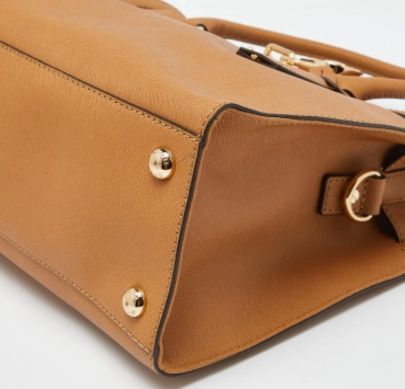 MICHAEL Michael Kors Beige Leder Ost/West Hamilton Tote im Angebot 2