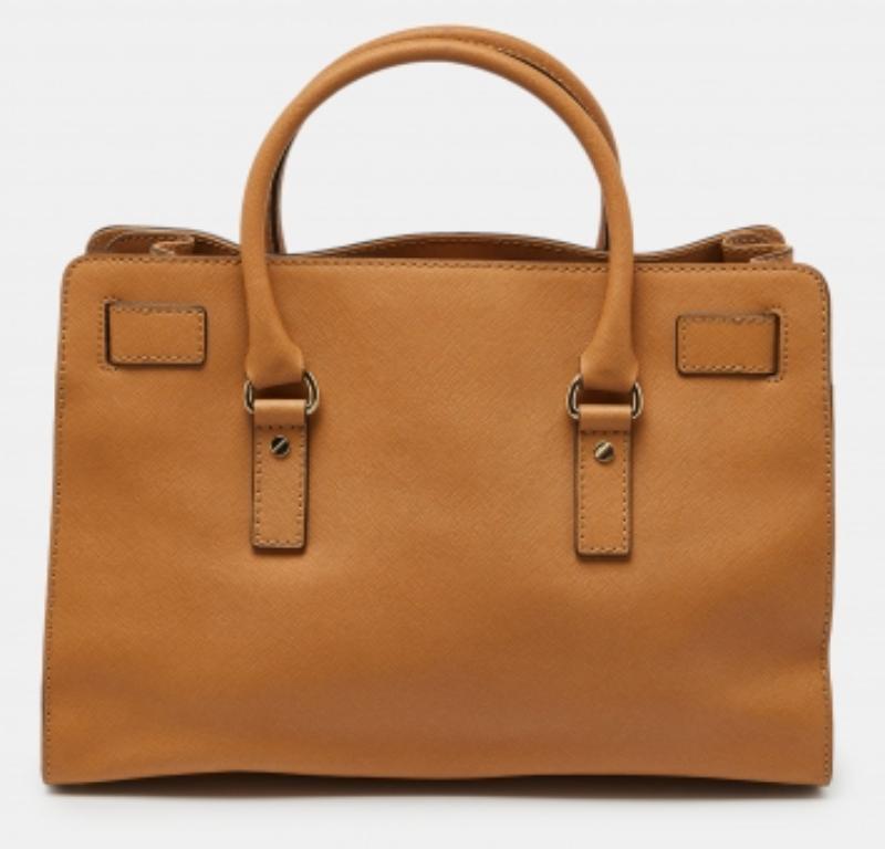 MICHAEL Michael Kors Beige Leder Ost/West Hamilton Tote im Angebot 5