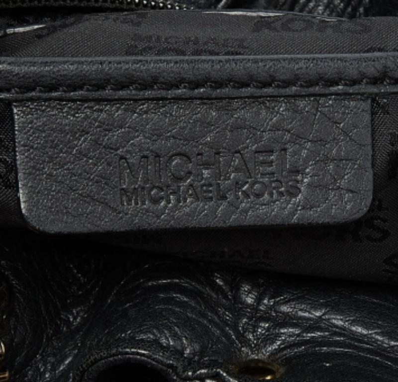 Fourre-tout en cuir noir de MICHAEL Michael Kors en vente 5