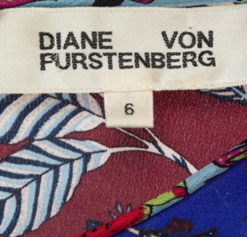 Donna Diane von Furstenberg - Vestito in seta stampata multicolor M. in vendita