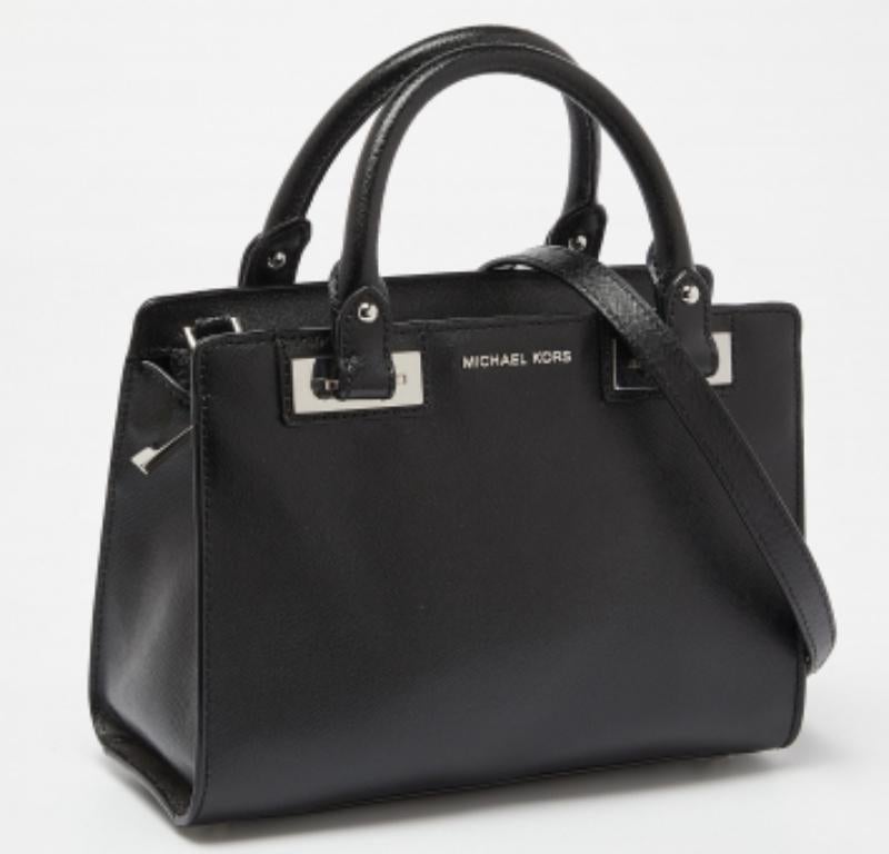 Fourre-tout Quinn en cuir noir de MICHAEL Michael Kors en vente 4