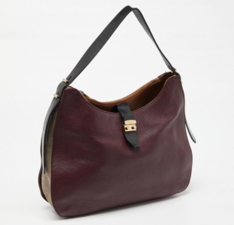 Furla Hobo en cuir et daim multicolore en vente 3