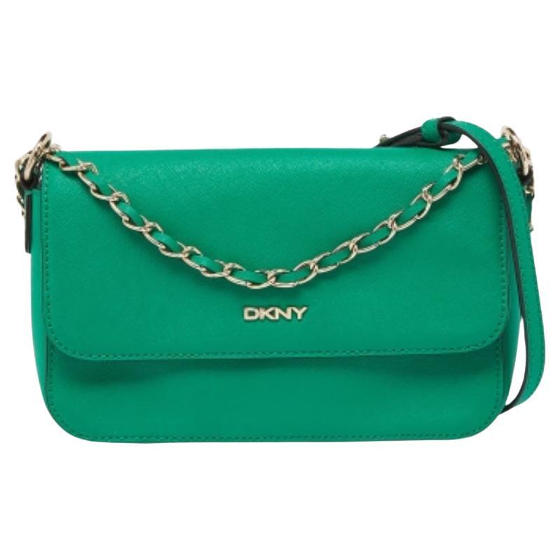 DKNY Borsa a tracolla Bryant Flap in pelle verde