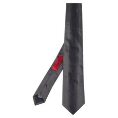 Corbata de rayas de seda gris Boss By Hugo Boss