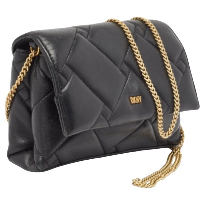 Dkny Pochette a catena Willow in pelle trapuntata nera