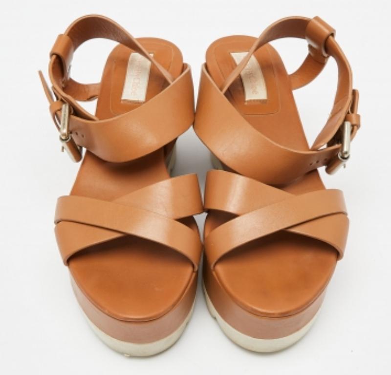 Marron See By Chloe Cuir marron  Sandales à semelles compensées et à plateforme Taille 37 en vente