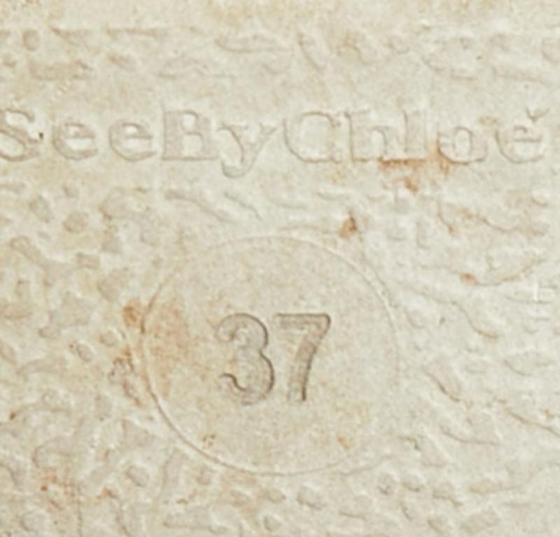 See By Chloe Cuir marron  Sandales à semelles compensées et à plateforme Taille 37 en vente 3