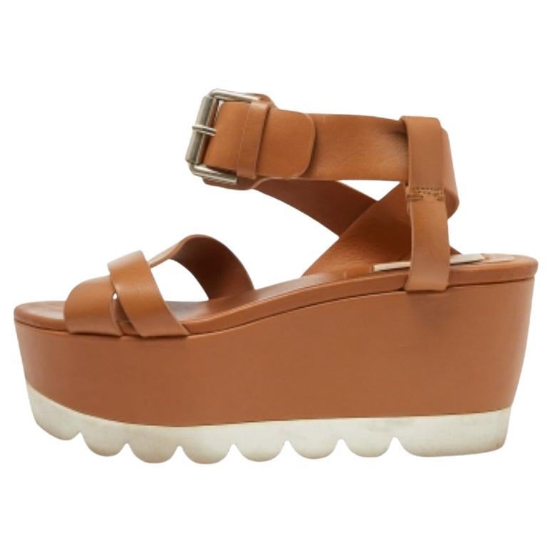 See By Chloe Cuir marron  Sandales à semelles compensées et à plateforme Taille 37