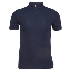 Emporio ARMANI Polo de punto estampado azul marino S