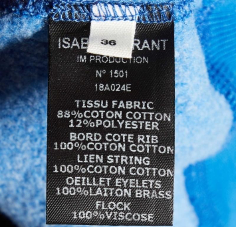 Donna Isabel Marant Etoile - Felpa con cappuccio in maglia blu S in vendita