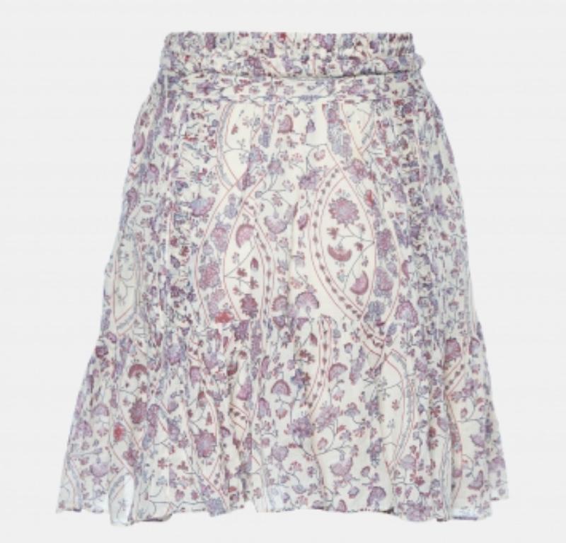 Isabel Marant Etoile Beige Gonna svasata in cotone stampata con fiori M In condizioni buone in vendita a Dubai, Al Qouz 2