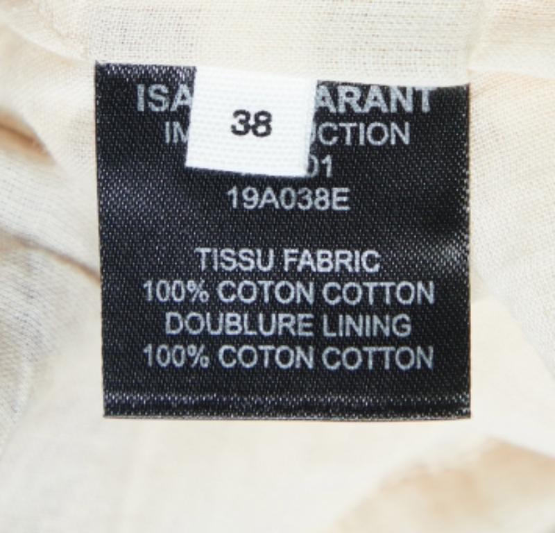 Donna Isabel Marant Etoile Beige Gonna svasata in cotone stampata con fiori M in vendita